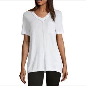 Liz Claiborne Spring Boutique White knit blouse XL